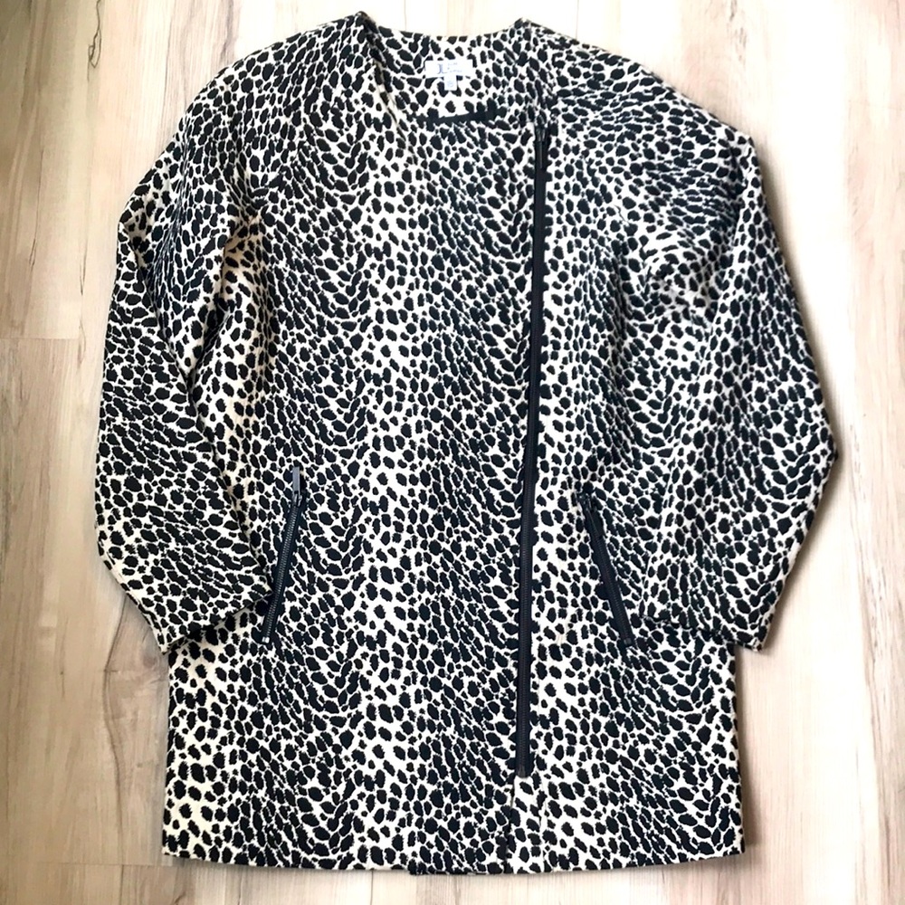 NWOT Jules and Leopold leopard print mid-length coat